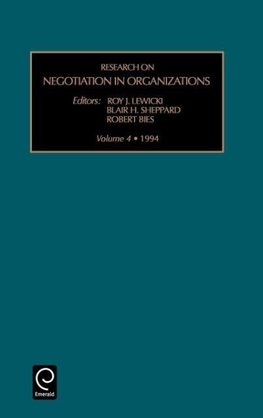 Research on Negotiation in Organizations