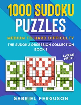 1000 Sudoku Puzzles Medium to Hard difficulty