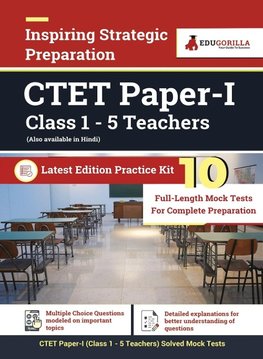 CTET Paper-I (Class 1 - 5 Teachers) 2021 | 10 Mock Test For Complete Preparation