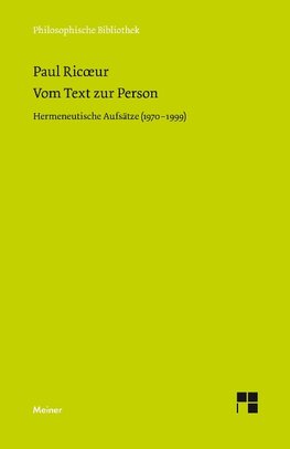 Vom Text zur Person