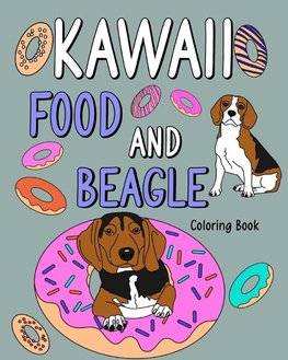 Kawaii Food and Beagle Coloring Book