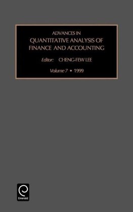 Advances in Quantitative Analysis of Finance and Accounting