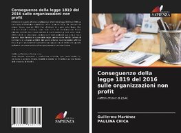 Conseguenze della legge 1819 del 2016 sulle organizzazioni non profit