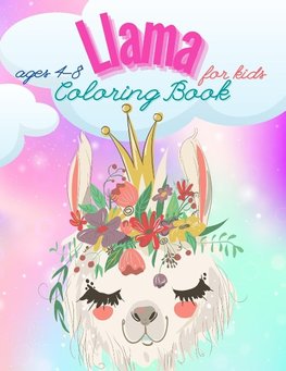 Llama Coloring Book For Kids Ages 4-8