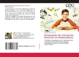 Propuestas de Formación Docente en Matemáticas