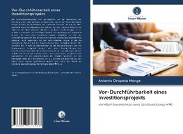 Vor-Durchführbarkeit eines Investitionsprojekts