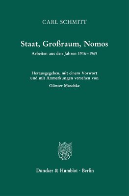 Staat, Großraum, Nomos