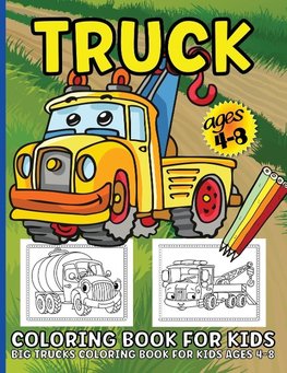 Trucks Coloring Book For Kids