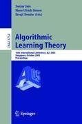 Algorithmic Learning Theory