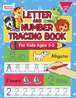 Letter And Number Tracing Book For Kids Ages 3-5