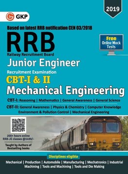 Â RRB (Railway Recruitment Board) 2019 - Junior Engineer CBT -I & II - Mechanical & Allied Engineering