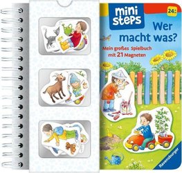 ministeps: Wer macht was? Mein großes Spielbuch mit 21 Magneten