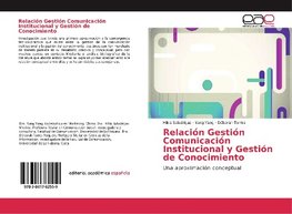 Relación Gestión Comunicación Institucional y Gestión de Conocimiento