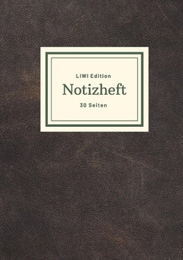 Dünnes Notizheft A5 liniert - Notizbuch 30 Seiten 90g/m² - Softcover schwarz - FSC Papier