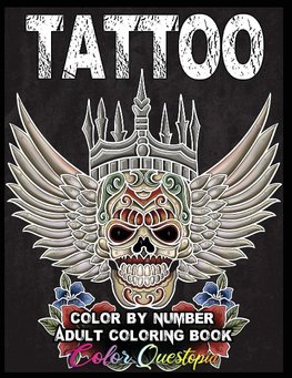 Tattoo Adult Color by Number Coloring Book