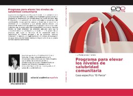 Programa para elevar los niveles de salubridad comunitaria