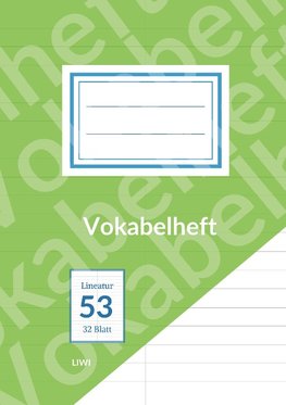 Vokabelheft A5 liniert - Lineatur 53 - 2 Spalten - 32 Blatt - FSC Papier