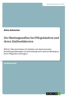 Der Bindungsaufbau bei Pflegekindern und deren Einflussfaktoren