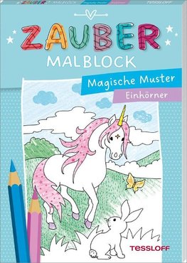 Zaubermalblock. Magische Muster. Einhörner