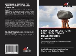 STRATEGIE DI GESTIONE PER L'ESECUZIONE DELLE RISORSE PUBBLICHE