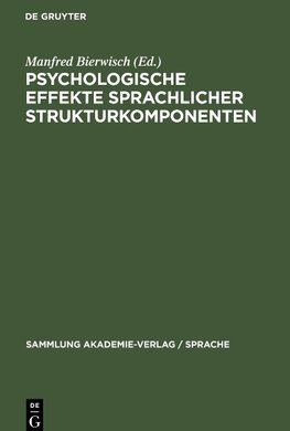 Psychologische Effekte sprachlicher Strukturkomponenten