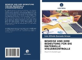 BEWEISE UND IHRE BEDEUTUNG FÜR DIE MATERIELLE STEUERKONTROLLE