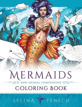 Mermaids and Animal Companions Coloring Book