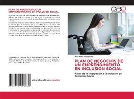 PLAN DE NEGOCIOS DE UN EMPRENDIMIENTO EN INCLUSION SOCIAL