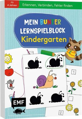 Mein bunter Lernspielblock - Kindergarten: Erkennen, Verbinden, Fehler finden