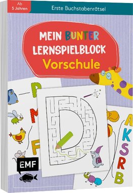 Mein bunter Lernspielblock - Vorschule: Erste Buchstabenrätsel