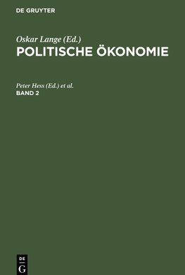 Politische Ökonomie, Band 2, Politische Ökonomie Band 2