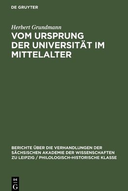 Vom Ursprung der Universität im Mittelalter