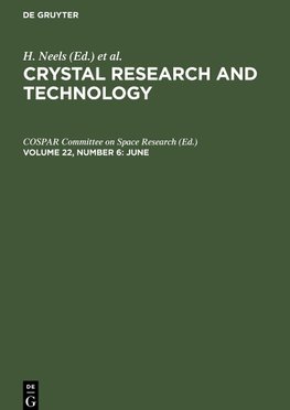 Crystal Research and Technology, Volume 22, Number 6, June