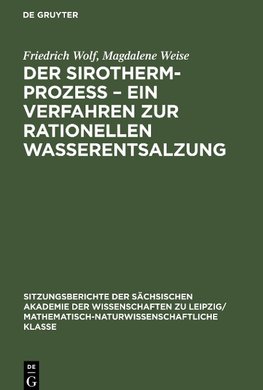 Der Sirotherm-Prozess - Ein Verfahren zur rationellen Wasserentsalzung