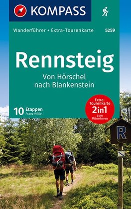 KOMPASS Wanderführer 5259 Rennsteig, 10 Etappen