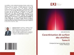 Caractérisation de surface des zéolithes Tome II