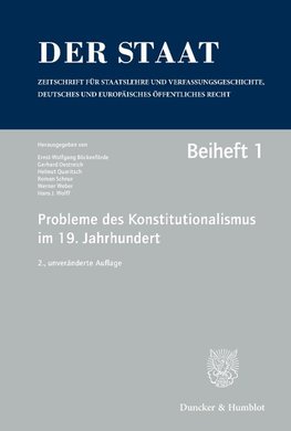 Probleme des Konstitutionalismus im 19. Jahrhundert