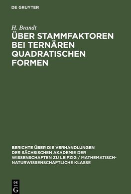 Über Stammfaktoren bei ternären quadratischen Formen