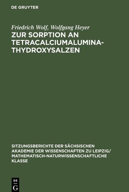 Zur Sorption an Tetracalciumaluminathydroxysalzen