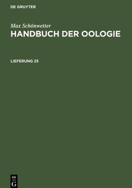 Handbuch der Oologie, Lieferung 25, Handbuch der Oologie Lieferung 25