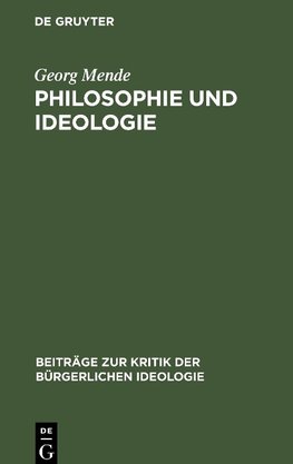 Philosophie und Ideologie