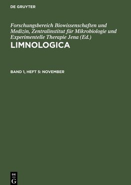 Limnologica, Band 1, Heft 5, November