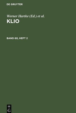 Klio, Band 60, Heft 2, Klio Band 60, Heft 2