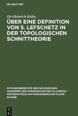 Über eine Definition von S. Lefschetz in der topologischen Schnittheorie