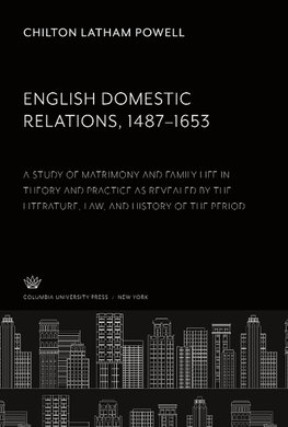 English Domestic Relations 1487-1653