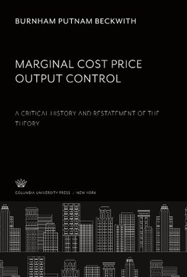 Marginal - Cost Price -Output Control