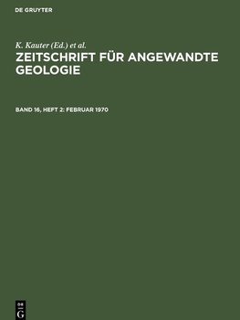 Zeitschrift für Angewandte Geologie, Band 16, Heft 2, Februar 1970