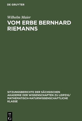 Vom Erbe Bernhard Riemanns