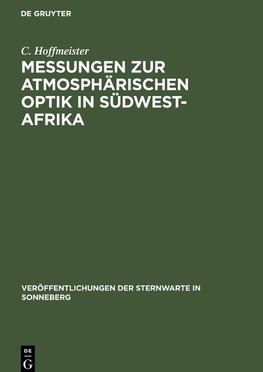 Messungen zur atmosphärischen Optik in Südwest-Afrika