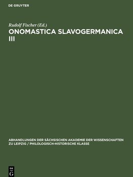 Onomastica Slavogermanica III